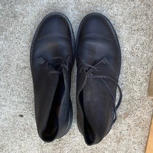 Clarks Desert Boots, Black, Size 10.5